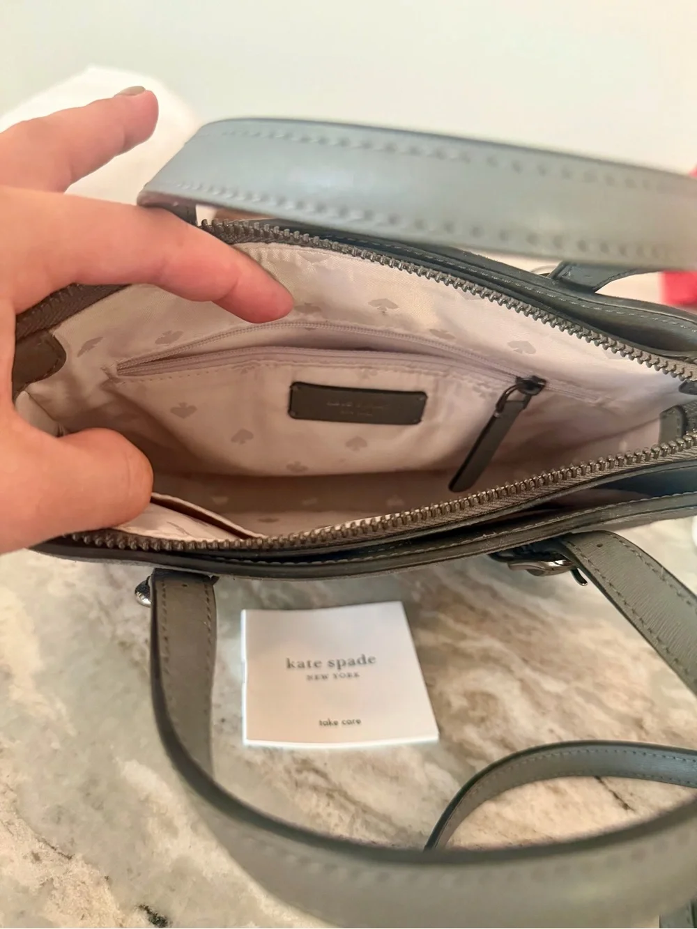 kate spade structured suede